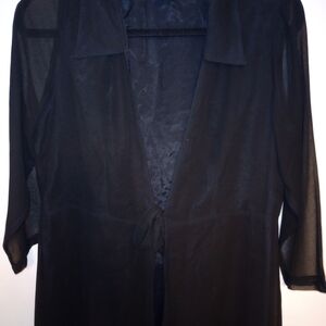 April Cornell Black Sheer Cardigan